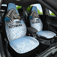 Botswana Independence Day 1966 Car Seat Cover Tribal Zebra Skins Pattern - Wonder Print Shop