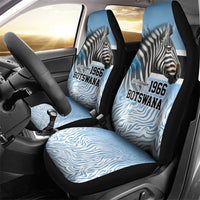 Botswana Independence Day 1966 Car Seat Cover Tribal Zebra Skins Pattern - Wonder Print Shop