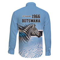 Botswana Independence Day 1966 Family Matching Long Sleeve Bodycon Dress and Hawaiian Shirt Tribal Zebra Skins Pattern - Wonder Print Shop