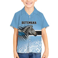 Botswana Independence Day 1966 Family Matching Long Sleeve Bodycon Dress and Hawaiian Shirt Tribal Zebra Skins Pattern - Wonder Print Shop