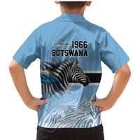 Botswana Independence Day 1966 Family Matching Mermaid Dress and Hawaiian Shirt Tribal Zebra Skins Pattern - Wonder Print Shop