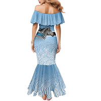 Botswana Independence Day 1966 Family Matching Mermaid Dress and Hawaiian Shirt Tribal Zebra Skins Pattern - Wonder Print Shop