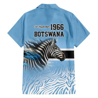 Botswana Independence Day 1966 Family Matching Short Sleeve Bodycon Dress and Hawaiian Shirt Tribal Zebra Skins Pattern - Wonder Print Shop