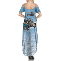 Botswana Independence Day 1966 Family Matching Summer Maxi Dress and Hawaiian Shirt Tribal Zebra Skins Pattern - Wonder Print Shop