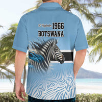 Botswana Independence Day 1966 Hawaiian Shirt Tribal Zebra Skins Pattern - Wonder Print Shop