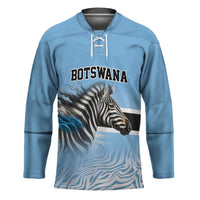Botswana Independence Day 1966 Hockey Jersey Tribal Zebra Skins Pattern - Wonder Print Shop