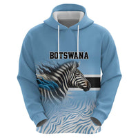 Botswana Independence Day 1966 Hoodie Tribal Zebra Skins Pattern - Wonder Print Shop