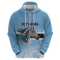 Botswana Independence Day 1966 Hoodie Tribal Zebra Skins Pattern - Wonder Print Shop