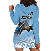 Botswana Independence Day 1966 Hoodie Dress Tribal Zebra Skins Pattern - Wonder Print Shop