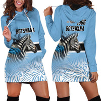 Botswana Independence Day 1966 Hoodie Dress Tribal Zebra Skins Pattern - Wonder Print Shop