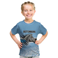 Botswana Independence Day 1966 Kid T Shirt Tribal Zebra Skins Pattern - Wonder Print Shop