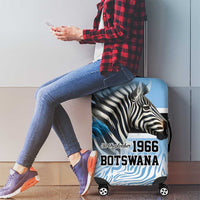 Botswana Independence Day 1966 Luggage Cover Tribal Zebra Skins Pattern - Wonder Print Shop