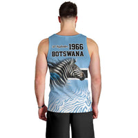 Botswana Independence Day 1966 Men Tank Top Tribal Zebra Skins Pattern - Wonder Print Shop