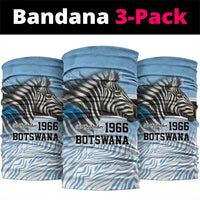 Botswana Independence Day 1966 Neck Gaiter Tribal Zebra Skins Pattern - Wonder Print Shop