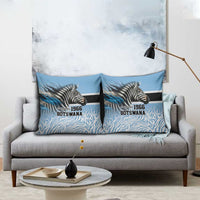 Botswana Independence Day 1966 Pillow Cover Tribal Zebra Skins Pattern - Wonder Print Shop