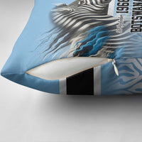 Botswana Independence Day 1966 Pillow Cover Tribal Zebra Skins Pattern - Wonder Print Shop