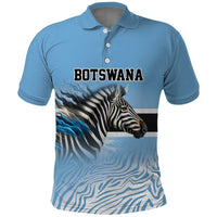 Botswana Independence Day 1966 Polo Shirt Tribal Zebra Skins Pattern - Wonder Print Shop