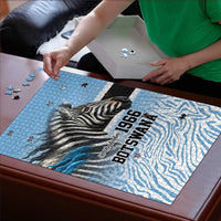 Botswana Independence Day 1966 Puzzle Tribal Zebra Skins Pattern - Wonder Print Shop