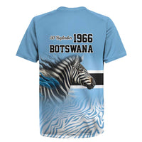 Botswana Independence Day 1966 Rugby Jersey Tribal Zebra Skins Pattern - Wonder Print Shop
