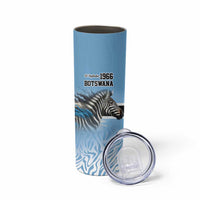 Botswana Independence Day 1966 Skinny Tumbler Tribal Zebra Skins Pattern - Wonder Print Shop