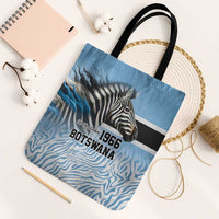 Botswana Independence Day 1966 Tote Bag Tribal Zebra Skins Pattern - Wonder Print Shop