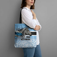 Botswana Independence Day 1966 Tote Bag Tribal Zebra Skins Pattern - Wonder Print Shop