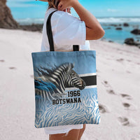 Botswana Independence Day 1966 Tote Bag Tribal Zebra Skins Pattern - Wonder Print Shop