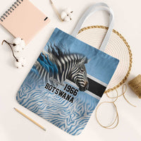 Botswana Independence Day 1966 Tote Bag Tribal Zebra Skins Pattern - Wonder Print Shop