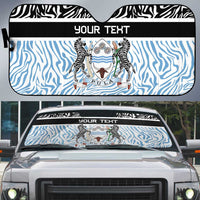 Botswana Personalized Auto Sun Shade Zebra Skins Pattern - Wonder Print Shop