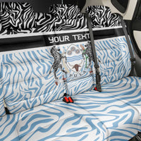 Botswana Personalized Back Car Seat Cover Zebra Skins Pattern - Wonder Print Shop