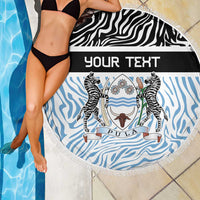 Botswana Personalized Beach Blanket Zebra Skins Pattern - Wonder Print Shop