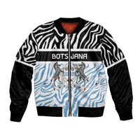 Botswana Personalized Bomber Jacket Zebra Skins Pattern - Wonder Print Shop