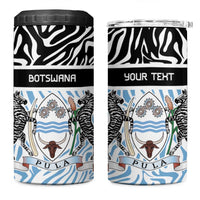 Botswana Personalized 4 in 1 Can Cooler Tumbler Zebra Skins Pattern - Wonder Print Shop
