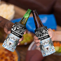 Botswana Personalized 4 in 1 Can Cooler Tumbler Zebra Skins Pattern - Wonder Print Shop