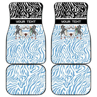 Botswana Personalized Car Mats Zebra Skins Pattern - Wonder Print Shop