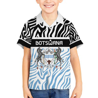 Botswana Personalized Family Matching Off Shoulder Short Dress and Hawaiian Shirt Zebra Skins Pattern - Wonder Print Shop