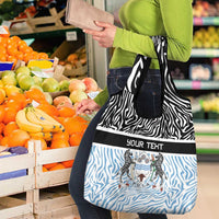 Botswana Personalized Grocery Bag Zebra Skins Pattern - Wonder Print Shop