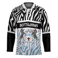 Botswana Personalized Hockey Jersey Zebra Skins Pattern - Wonder Print Shop
