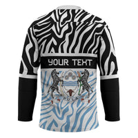Botswana Personalized Hockey Jersey Zebra Skins Pattern - Wonder Print Shop