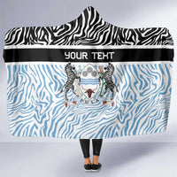 Botswana Personalized Hooded Blanket Zebra Skins Pattern - Wonder Print Shop