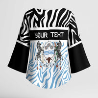 Botswana Personalized Kimono Sleeve Blouse Zebra Skins Pattern - Wonder Print Shop