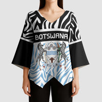 Botswana Personalized Kimono Sleeve Blouse Zebra Skins Pattern - Wonder Print Shop