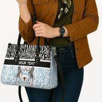 Botswana Personalized Leather Bag Zebra Skins Pattern - Wonder Print Shop