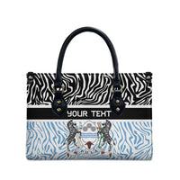 Botswana Personalized Leather Bag Zebra Skins Pattern - Wonder Print Shop