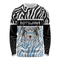 Botswana Personalized Long Sleeve Shirt Zebra Skins Pattern - Wonder Print Shop