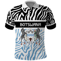 Botswana Personalized Polo Shirt Zebra Skins Pattern - Wonder Print Shop