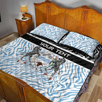Botswana Personalized Quilt Bed Set Zebra Skins Pattern - Wonder Print Shop