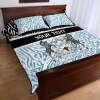 Botswana Personalized Quilt Bed Set Zebra Skins Pattern - Wonder Print Shop