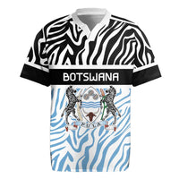 Botswana Personalized Rugby Jersey Zebra Skins Pattern - Wonder Print Shop