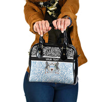 Botswana Personalized Shoulder Handbag Zebra Skins Pattern - Wonder Print Shop